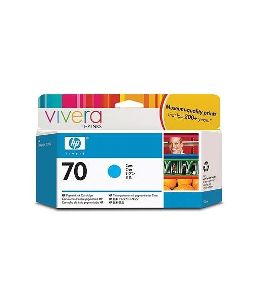 Cartouche d'encre cyan HP 70 130 ml