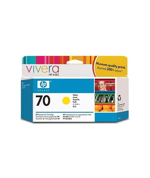 Cartouche d'encre jaune HP 70 130 ml