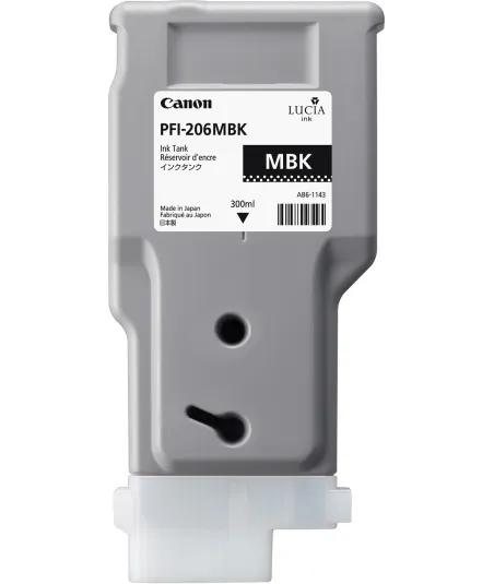 Cartouche d'encre CANON Noir Mat PFI-206 MBK 300ml