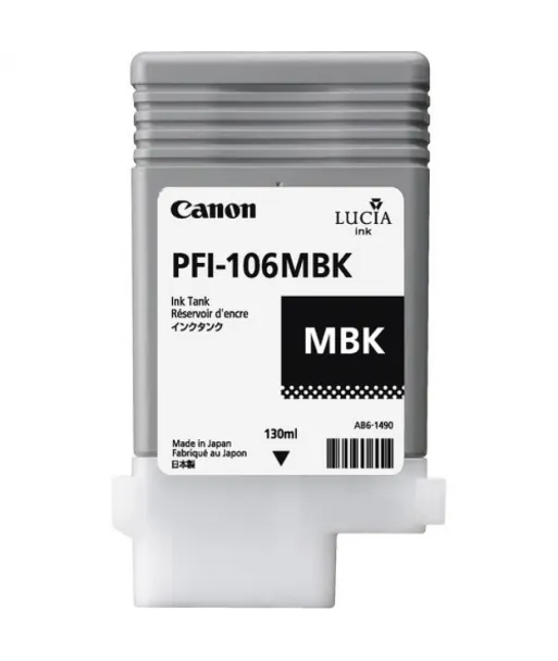 Cartouche d'encre CANON Noir Mat PFI-106 MBK 130Ml