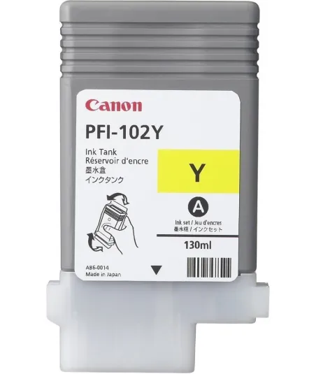 Cartouche d'encre CANON Jaune Pigmenté LUCIA PFI-102 Y -130ml