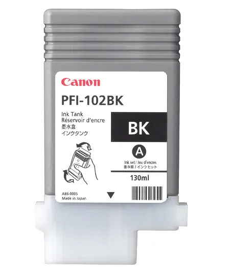 Cartouche d'encre CANON Noir LUCIA PFI-102 BK - 130ML