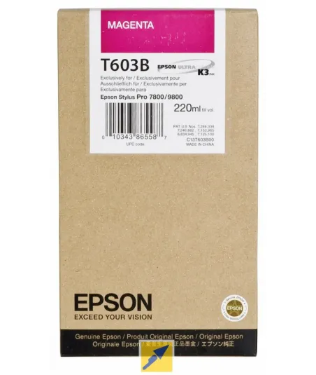 Cartouche d'encre EPSON T603B Magenta - 220Ml