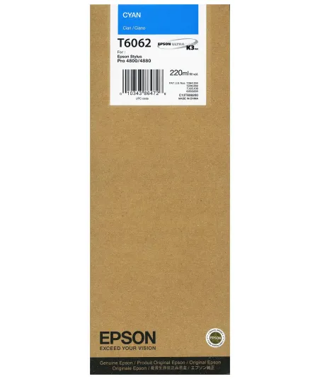 Cartouche d'encre EPSON T6062 Cyan - 220ml