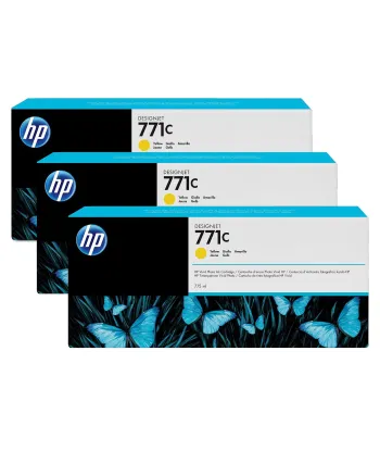 Pack 3 cartouches d'encre photo Vivid HP 771C Jaune - 775 ml