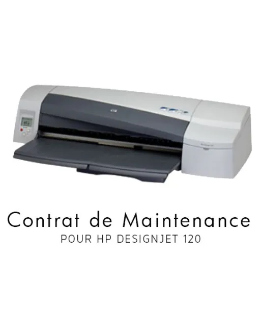 Contrat de maintenance 1 an HP Designjet 120
