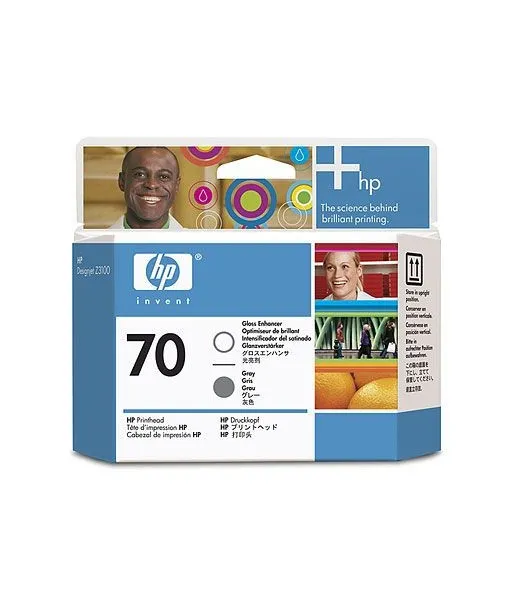 Tête d'impression grise et optimisateur de brillance HP 70 