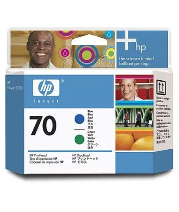 Tête d'impression Bleue et Verte HP 70 