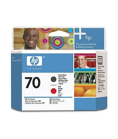 Tête d'impression Noire mate et Rouge HP 70