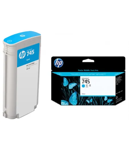 Cartouche d'encre HP 745 Cyan 130 ml – HP DesignJet | TRACIEL