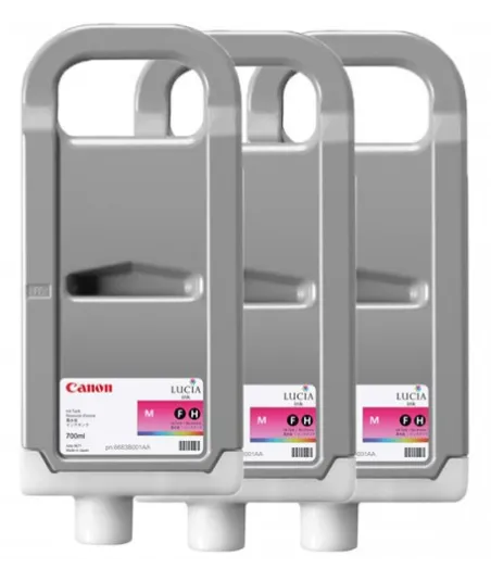 Pack 3 xCartouche d'encre CANON PFI-707M Magenta 700ml