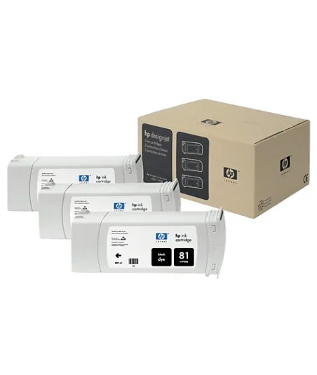 Pack x 3 Cartouches d'encre Noir HP81 680ml