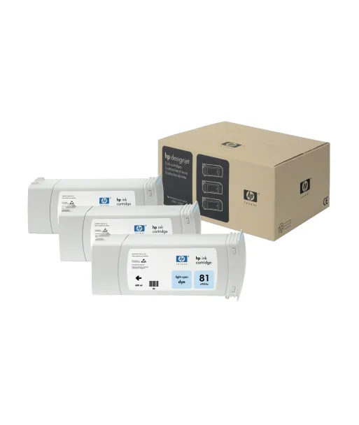 Pack x 3 Cartouches d'encre Cyan clair HP 81 680ml