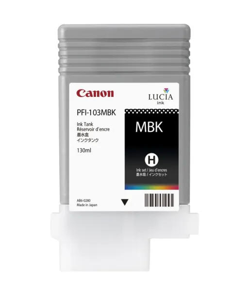 Cartouche d'encre CANON Noire Mate PFI-103 MBK 130ml