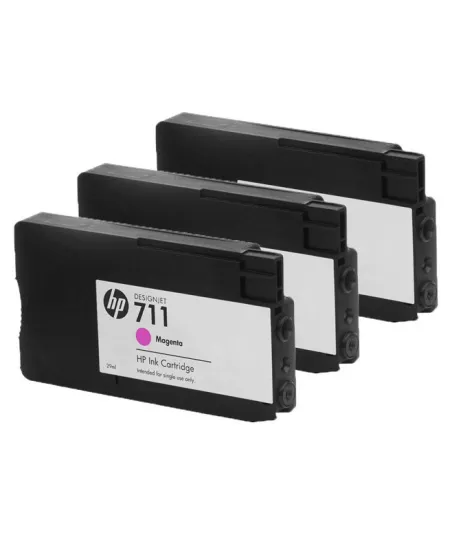 Pack x 3 Cartouche d'encre Magenta HP711 29ml