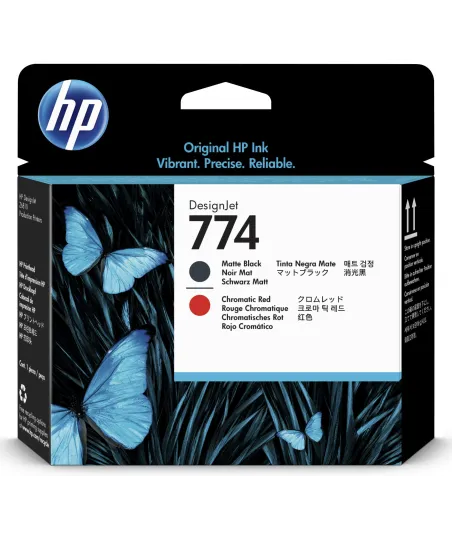 tete d'impression HP 774 noir mat/rouge chromatique