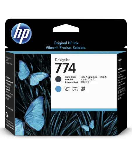 Tête  d'impression Noir Mat et Cyan HP 774