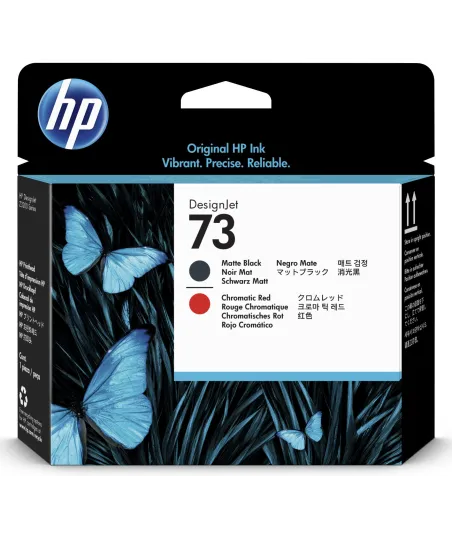 Tête d'impression Noir Mat et Rouge Chromatique HP 73