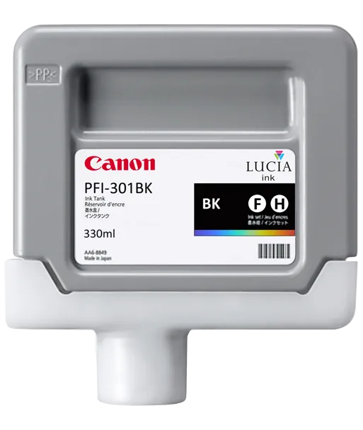 Cartouche d'encre CANON PFI-301BK Noir photo 330ml
