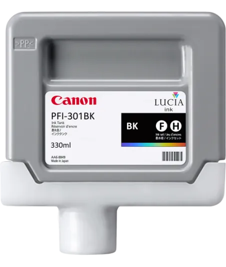 Cartouche d'encre CANON PFI-301BK Noir photo 330ml