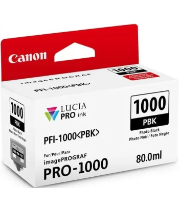 Cartouche d'encre Canon PFI-1000BK Noir photo 80 ml