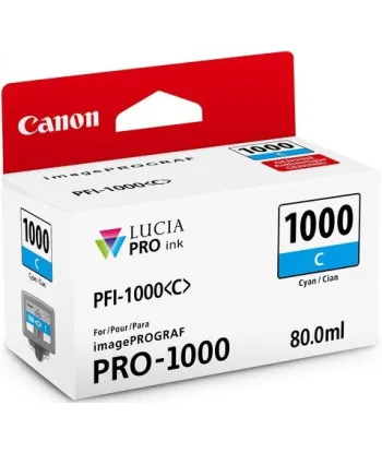 Cartouche d'encre Canon PFI-1000C Cyan 80 ml