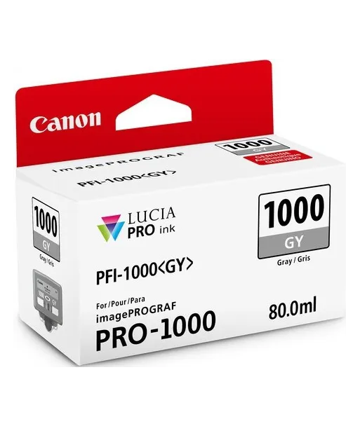 Cartouche d'encre Canon PFI-1000GY Gris 80 ml