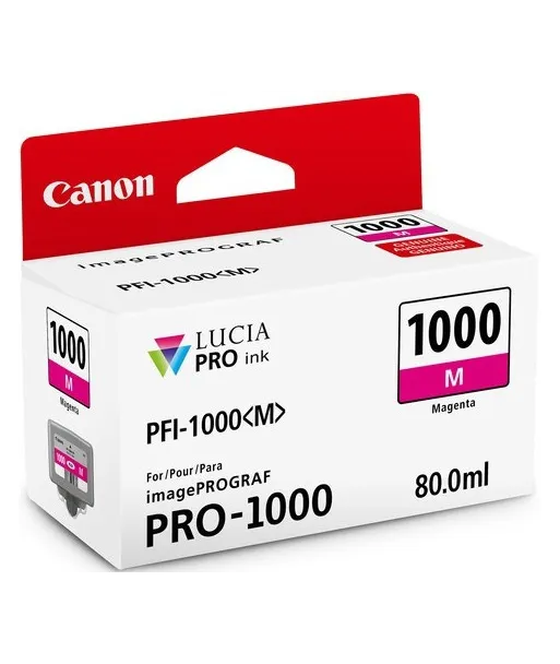 Cartouche d'encre Canon PFI-1000M Magenta 80 ml