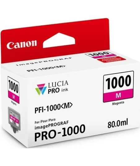 Cartouche d'encre Canon PFI-1000M Magenta 80 ml