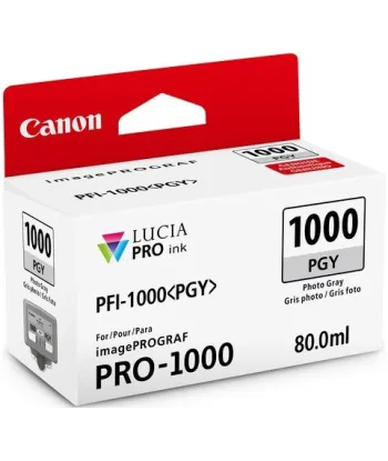 Cartouche d'encre Canon PFI-1000PGY Grise photo  80 ml