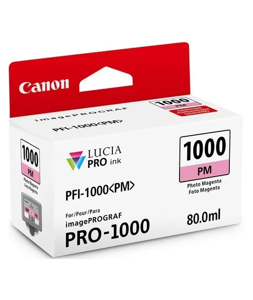 Cartouche d'encre Canon PFI-1000PM Magenta photo 80 ml