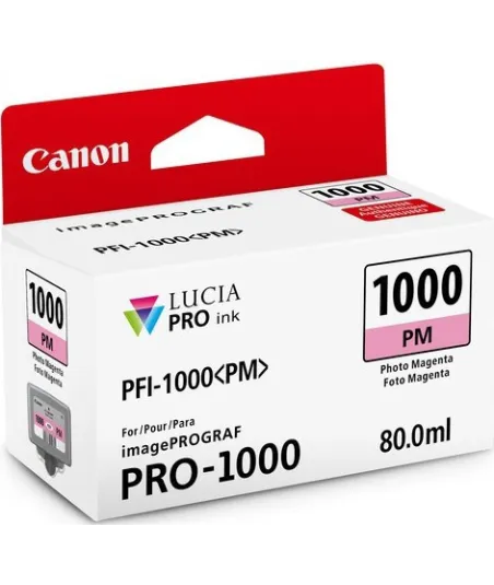 Cartouche d'encre Canon PFI-1000PM Magenta photo 80 ml