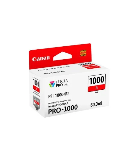 Cartouche d'encre Canon PFI-1000R Rouge 80 ml