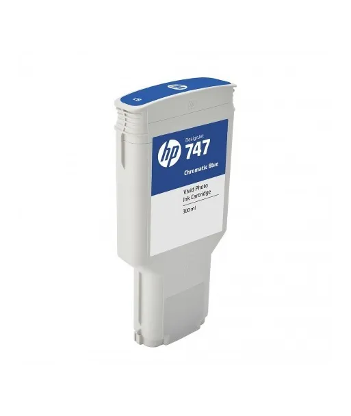 Cartouche d'encre photo Vivid HP 747 Bleu Chromatique 300ml