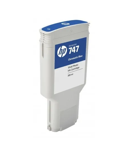 Cartouche d'encre photo Vivid HP 747 Bleu Chromatique 300ml