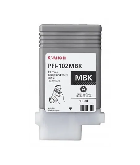 Cartouche d'encre CANON Noir Mat LUCIA PFI-102 MBK - 130ml