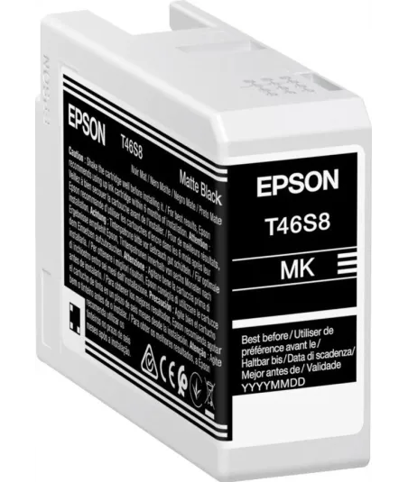 Cartouche d'encre EPSON Noir Mate T46S8 25 ml