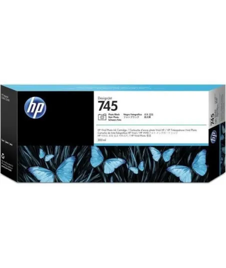 Cartouche d'encre Noir Photo HP 745 300ML