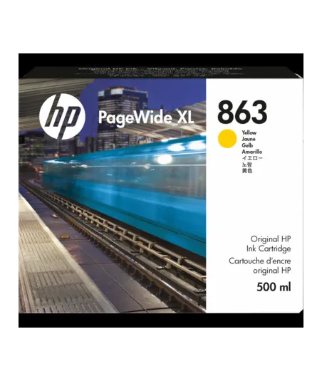 Cartouche d'encre HP863 Jaune 500 ml