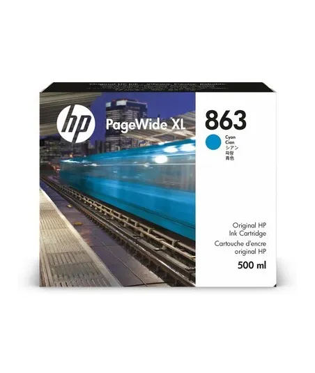 Cartouche d'encre HP863 Cyan 500 ml