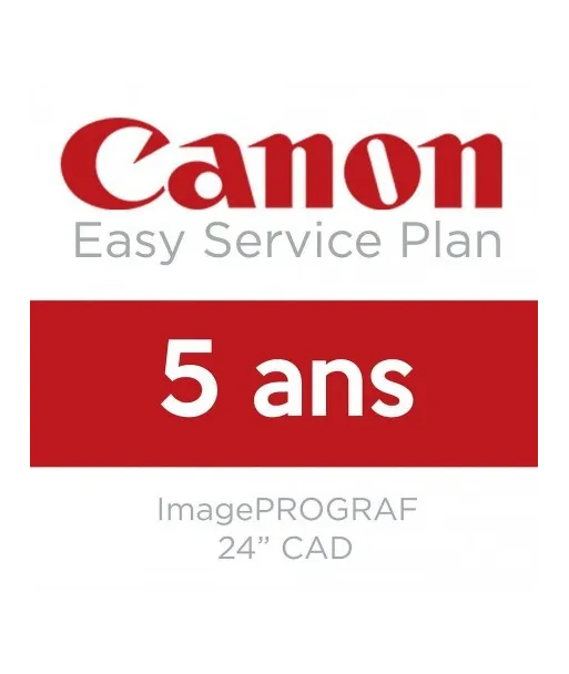 Extension de garantie CANON 5 ans - 24 pouces CAD