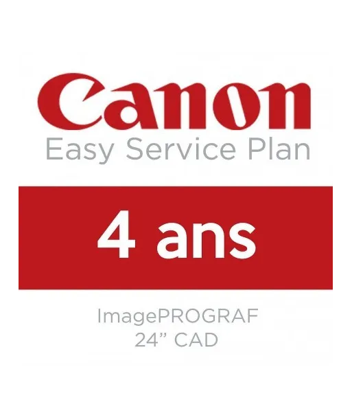 Extension de garantie CANON 4 ans - 24 pouces CAD