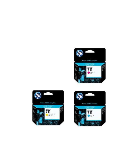 Pack couleurs Cartouche d'encre HP 711 CMJ 29 ml