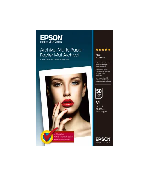 Papier Photo Epson Mat Archival 189 g/m² A4 C13S041342