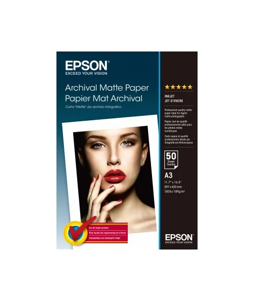 Papier Photo Epson Mat Archival 189 g/m² A3 C13S041344