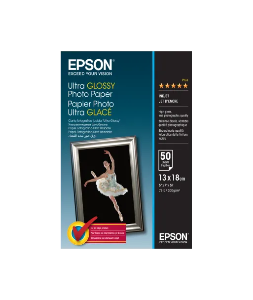 Papier Photo Epson Ultra brillant 300 g/m² (13*18cm) C13S041944