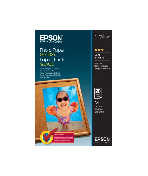 Papier Photo Epson Brillant 200 g/m² A4 C13S042538