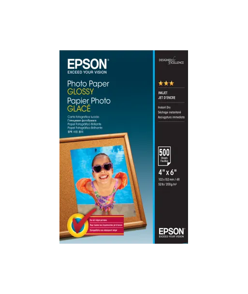 Papier Photo Epson Brillant 200 g/m² (10*15cm) C13S042549 -500 feuilles