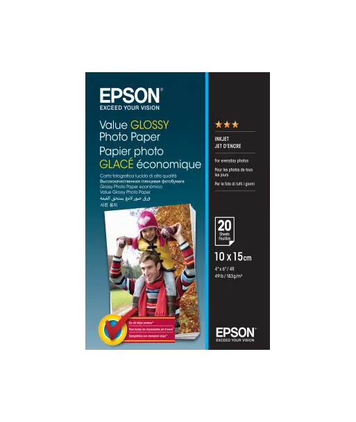 Papier Photo Epson Brillant économique 183 g/m² (10*15cm) 20 feuilles