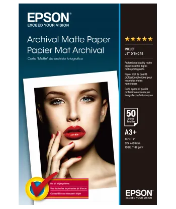 Papier Photo Epson Mat Archival 189 g/m² A3+ C13S041340